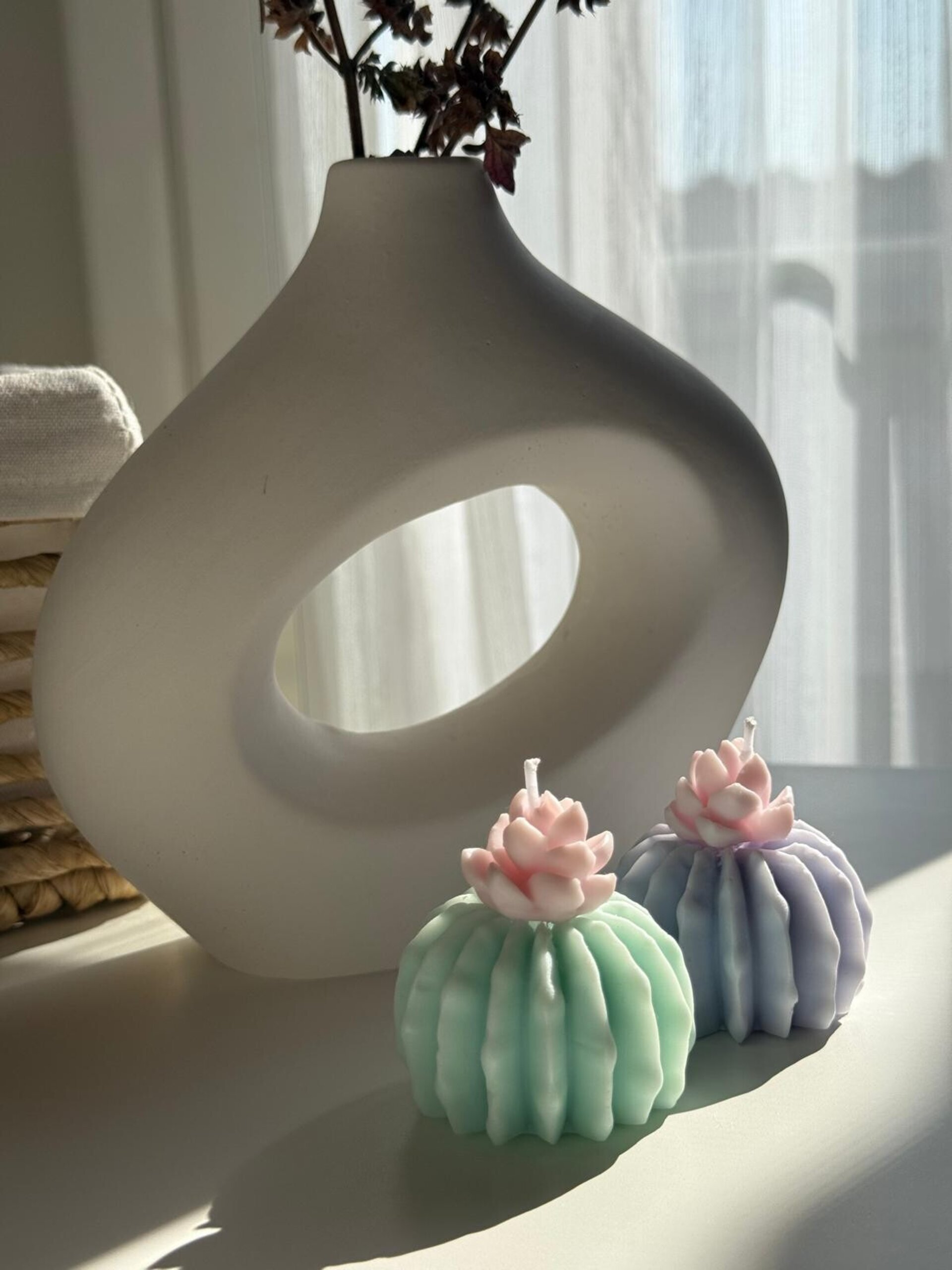 Vela Cactus en Flor - 3
