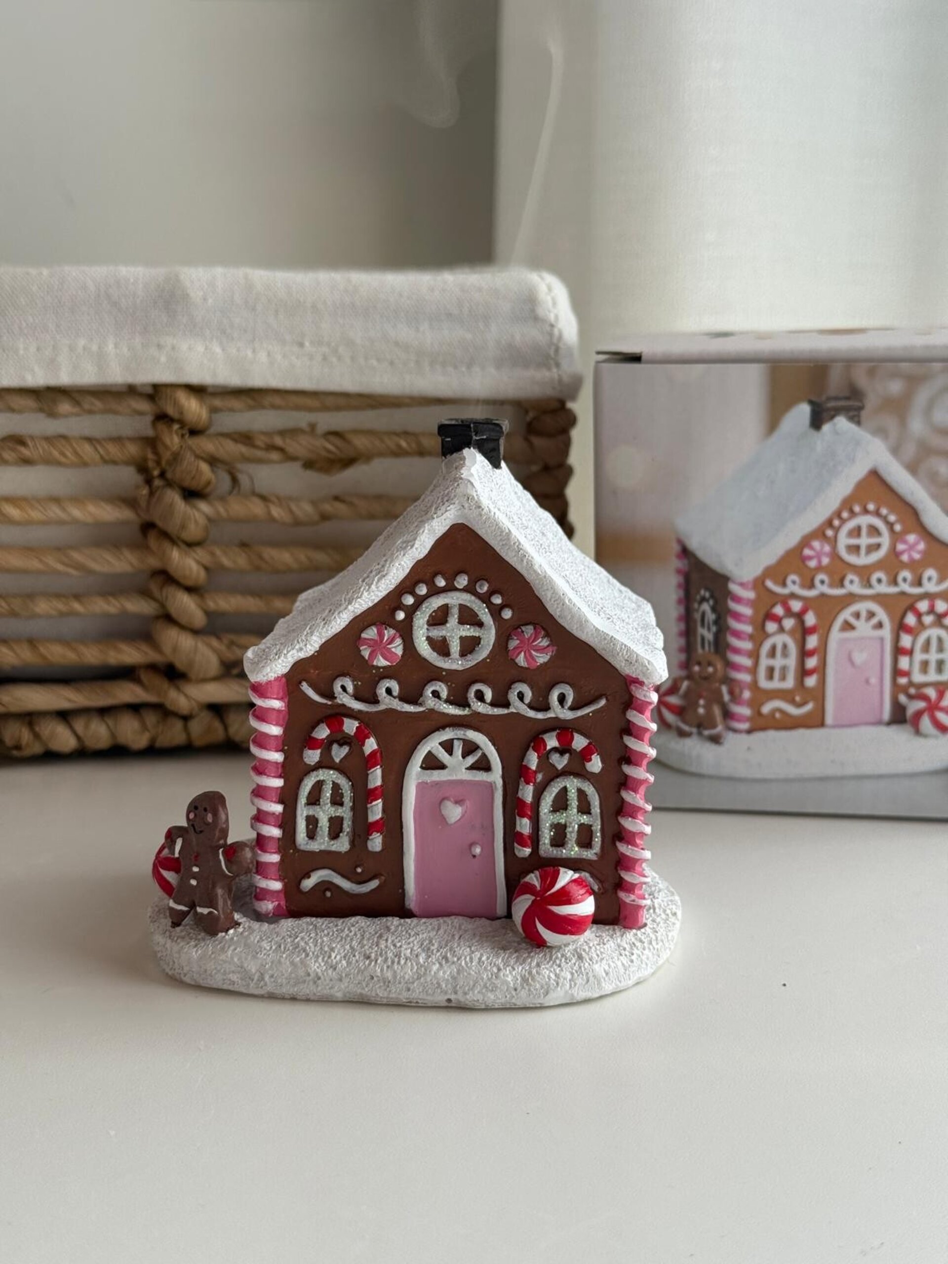 Quemador de incienso Casa de Jengibre + Caja de incienso en forma de conos - 7