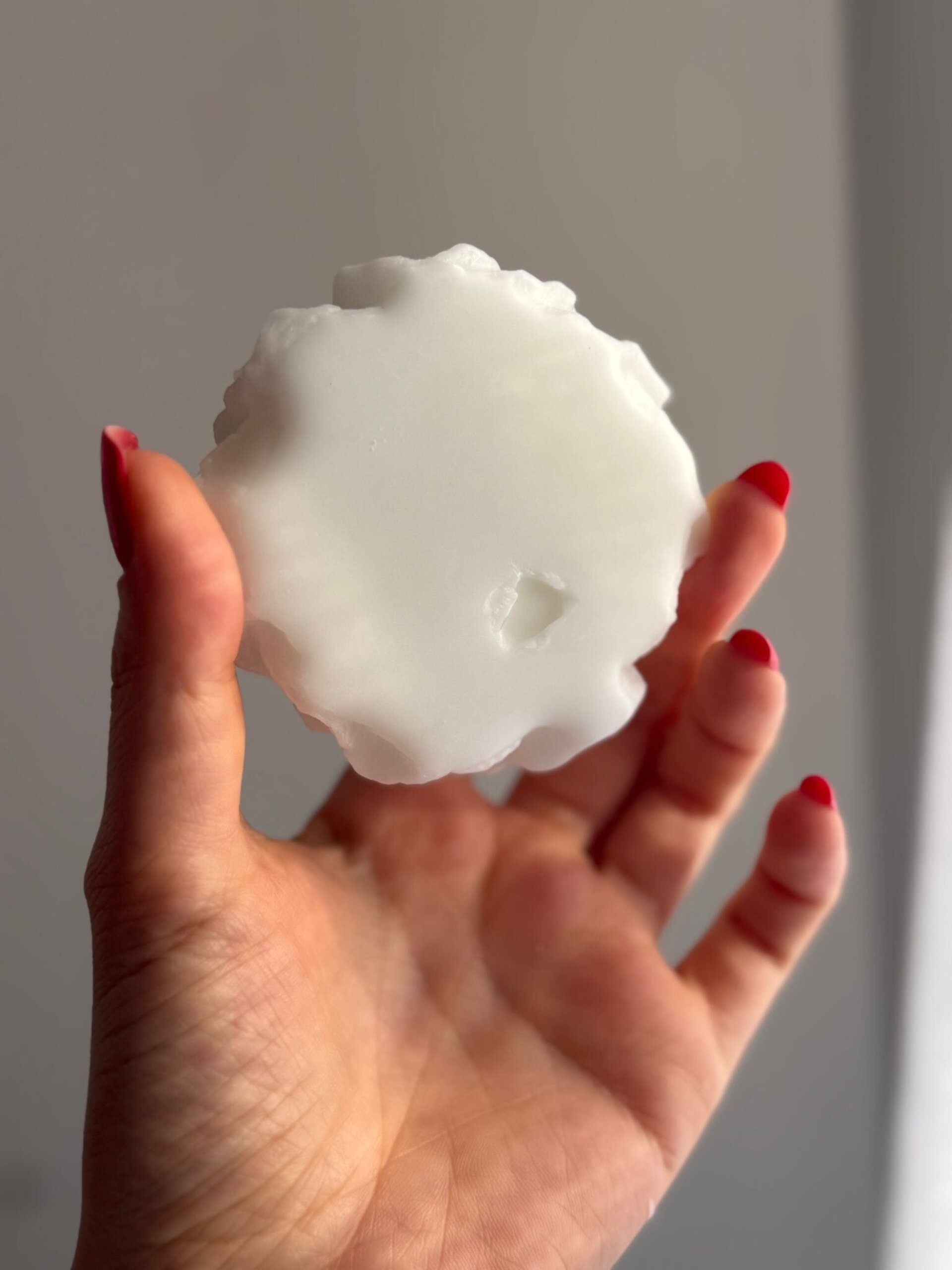 Peonía grande mezcla de ceras (contiene parafina) Color blanco sin mecha defecto - 2