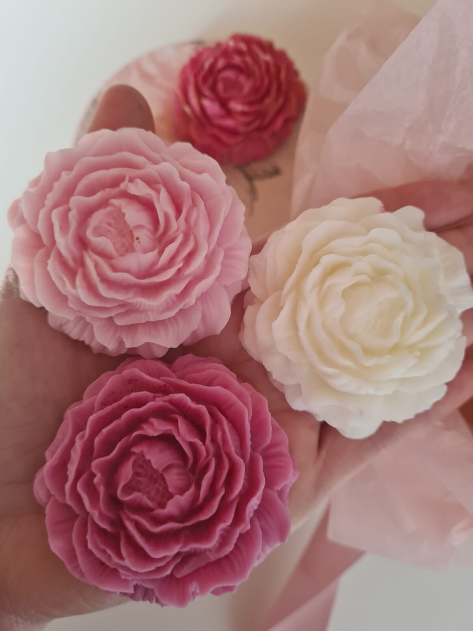 Conjunto Elegante de Peonías Aromáticas con Quemador y velas de té - 7