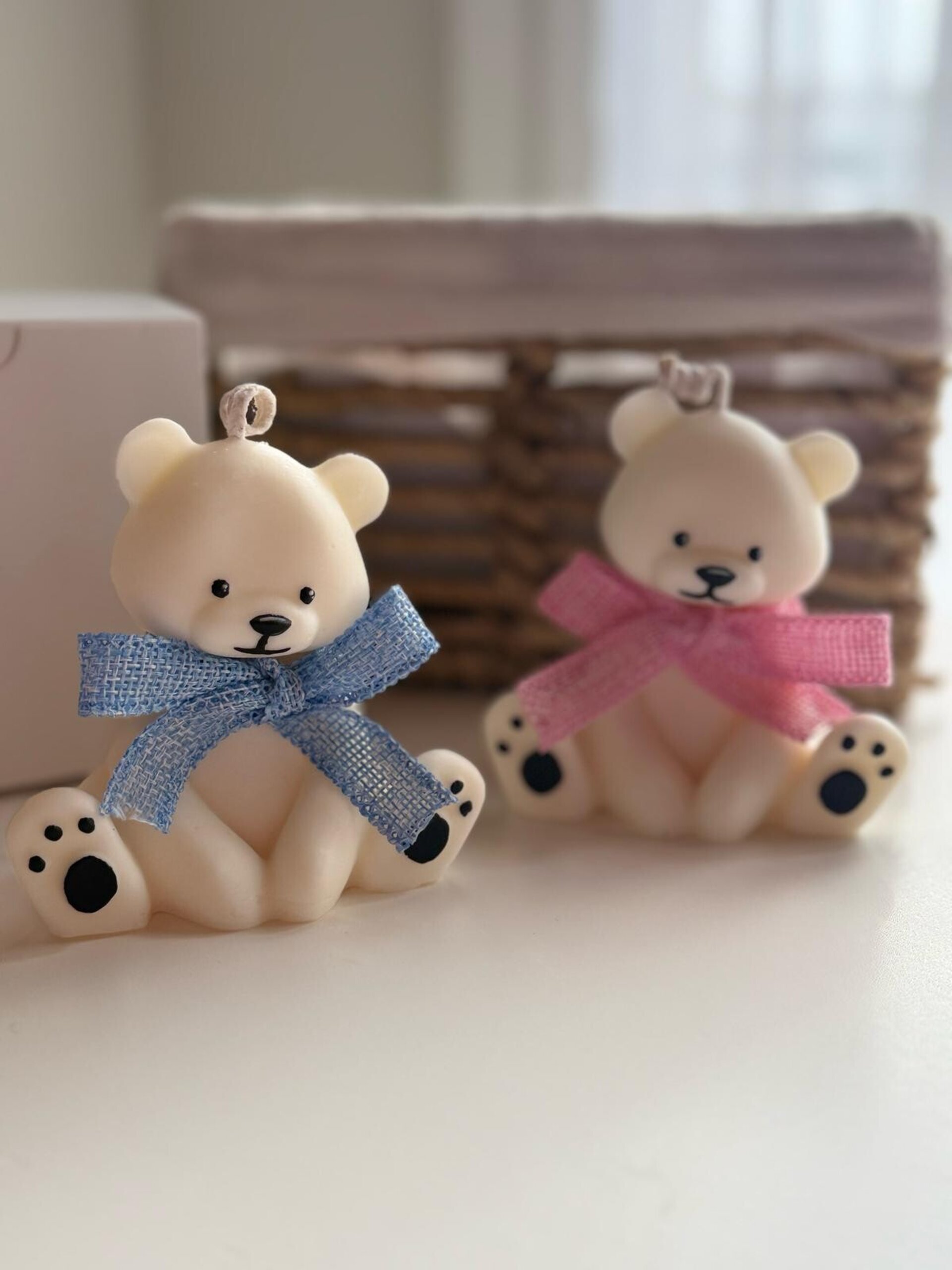 Vela Decorativa Baby Bear – Vela en Forma de Osito con Lacito, Ideal para Regalo - 9