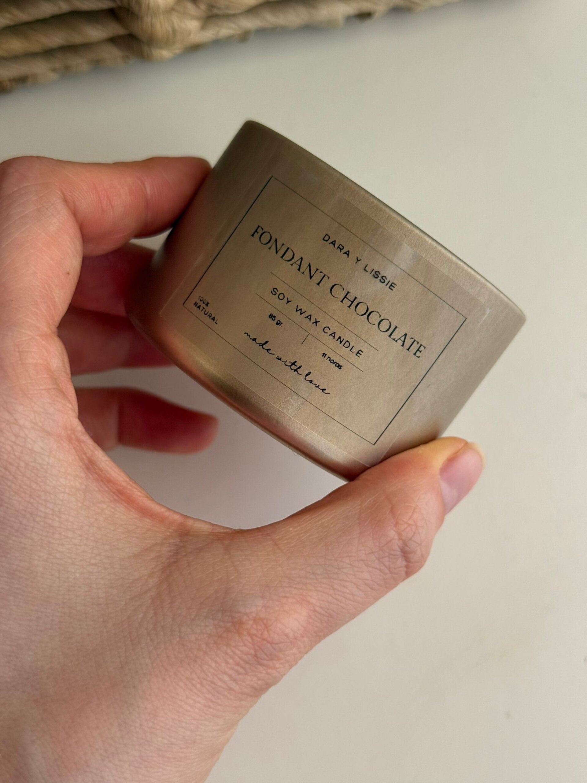vela aromatica pequeña fondant de chocolate - 2