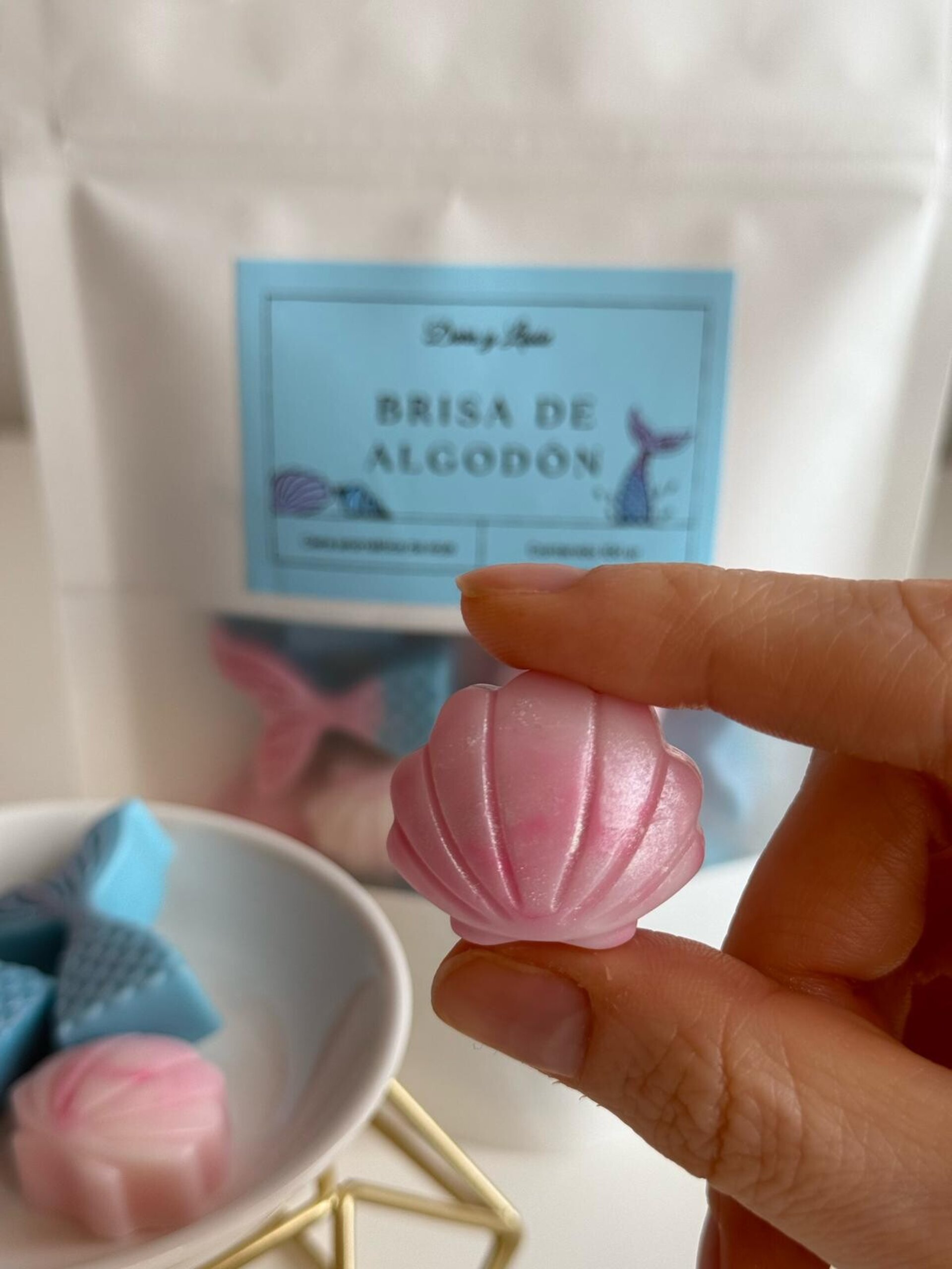 Wax Melts Brisa de Algodón – Ceras Aromáticas Colas de Sirena y conchas - 4