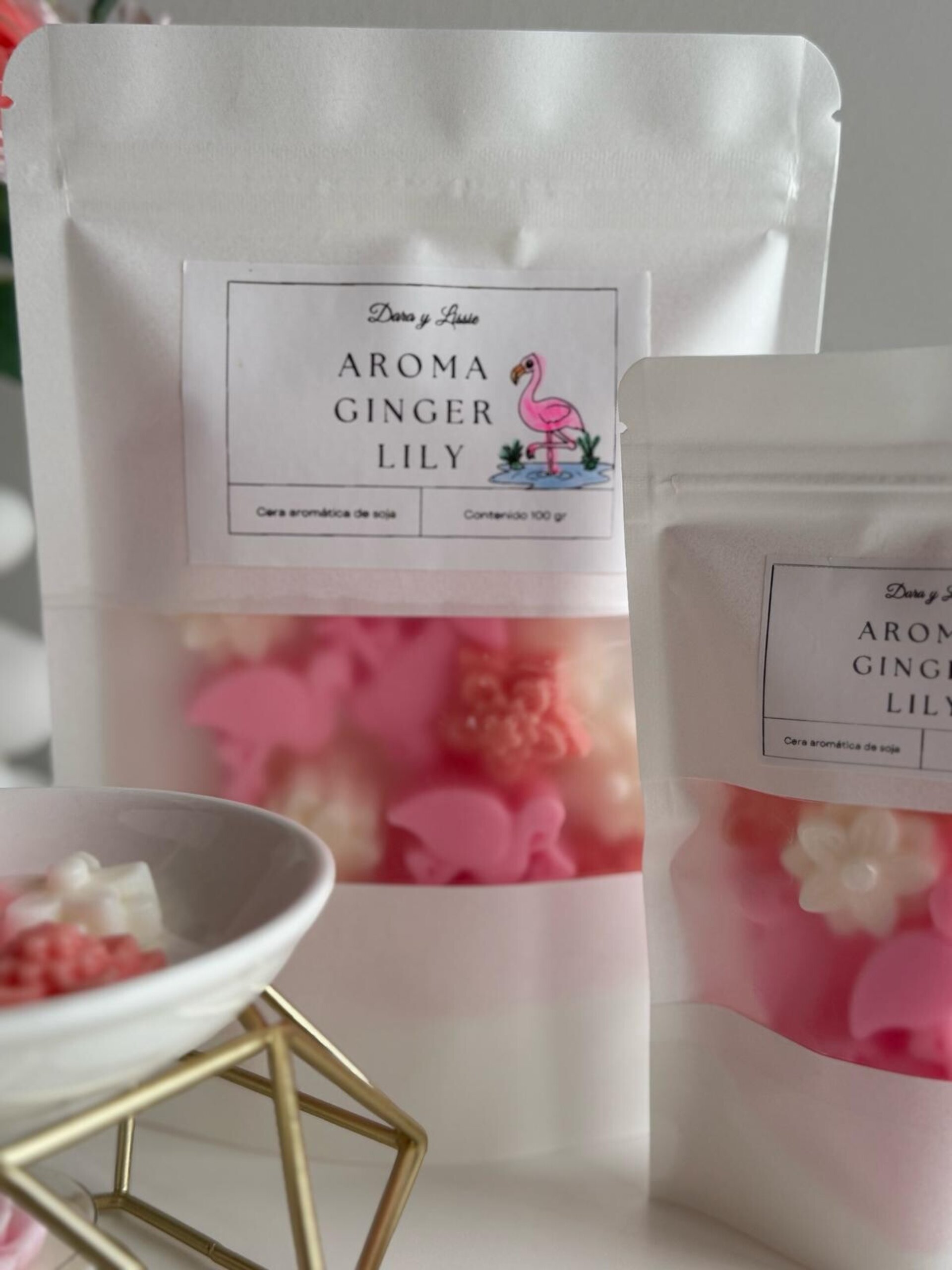 Wax Melts Ginger Lily – Ceras Aromáticas con formas de Flamencos - 2