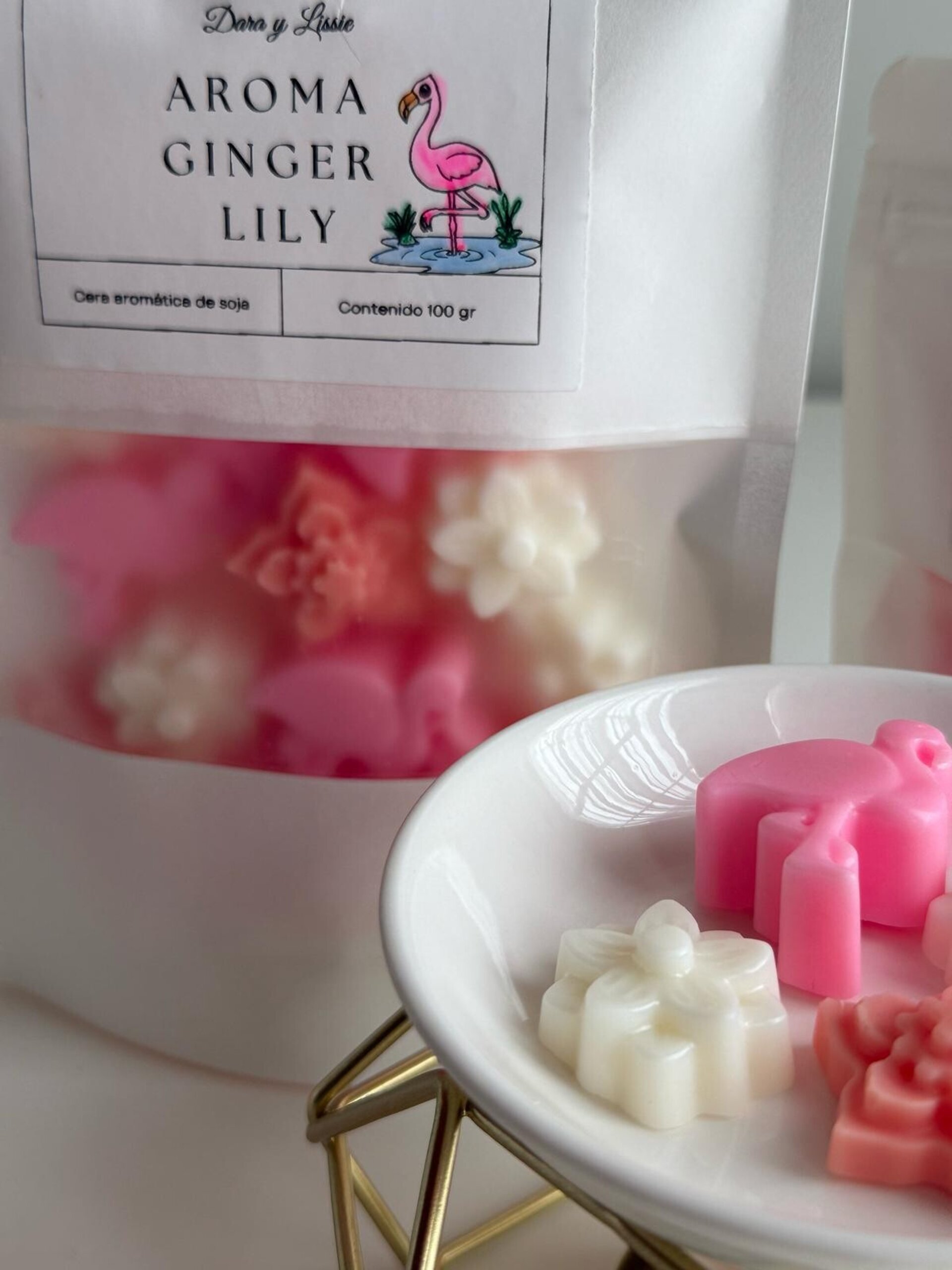 Wax Melts Ginger Lily – Ceras Aromáticas con formas de Flamencos - 5