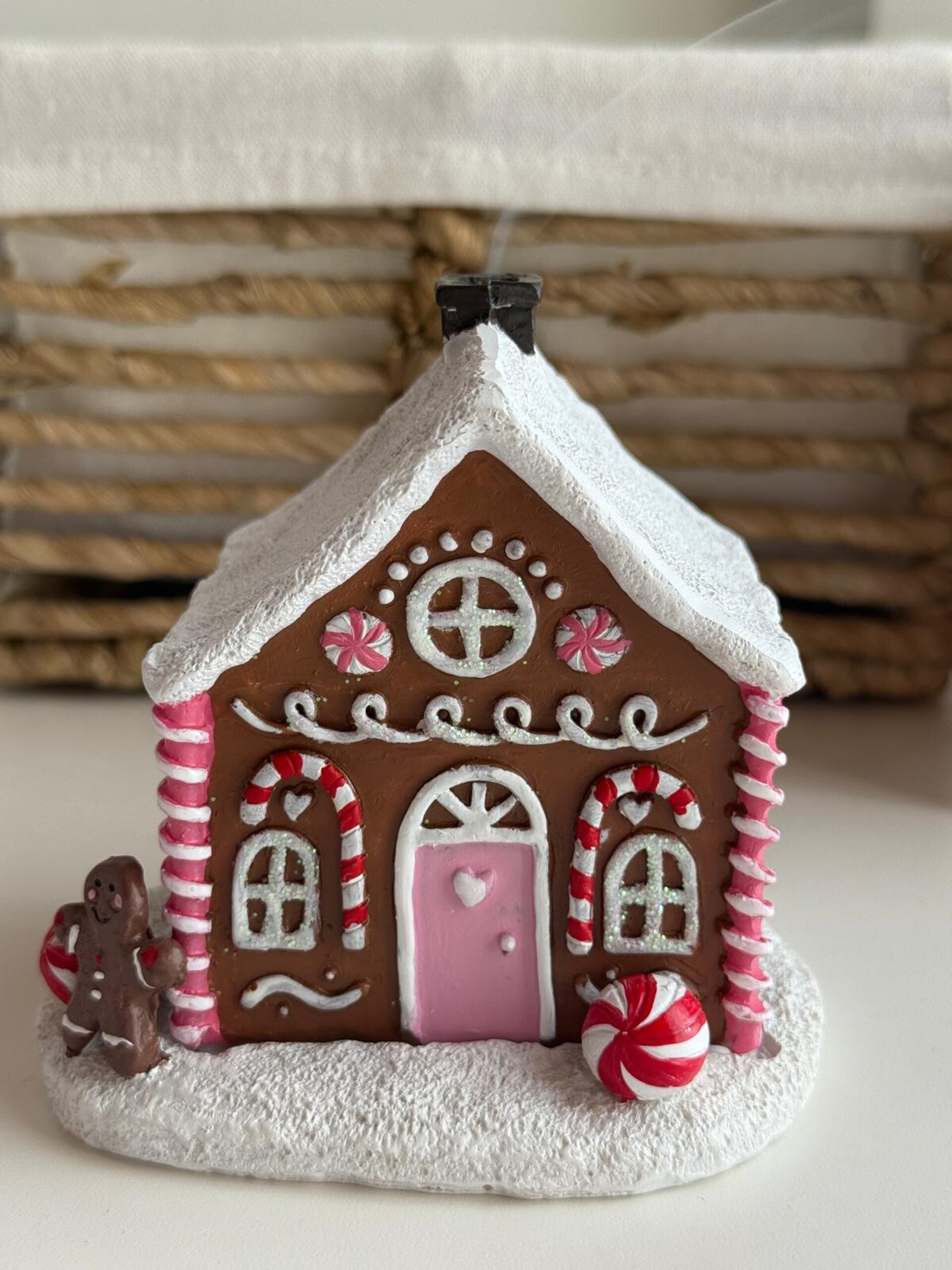 Quemador de incienso Casa de Jengibre + Caja de incienso en forma de conos - 5