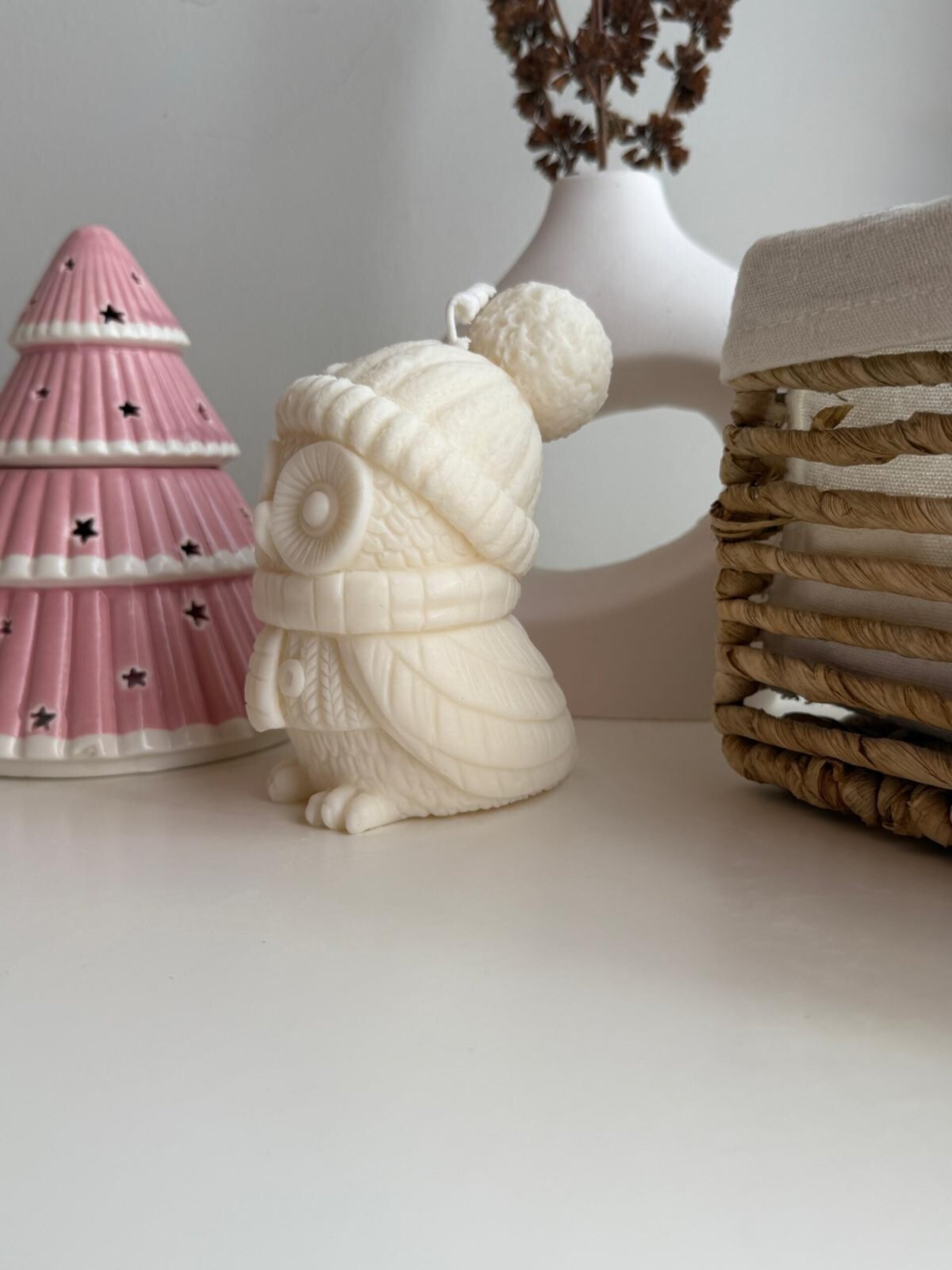 Vela Búho navideño - 5