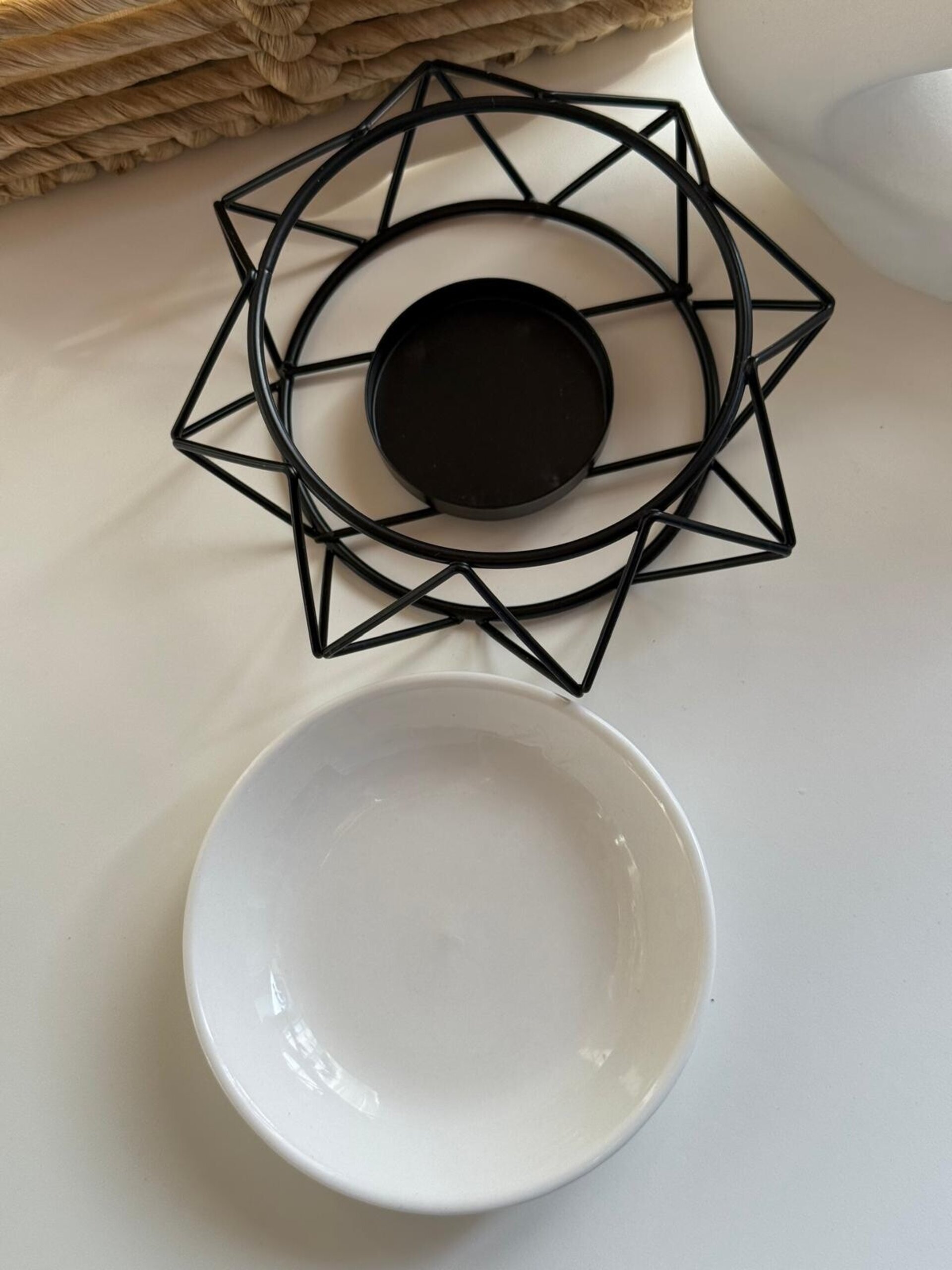 Quemador negro con plato de cerámica XL - 4