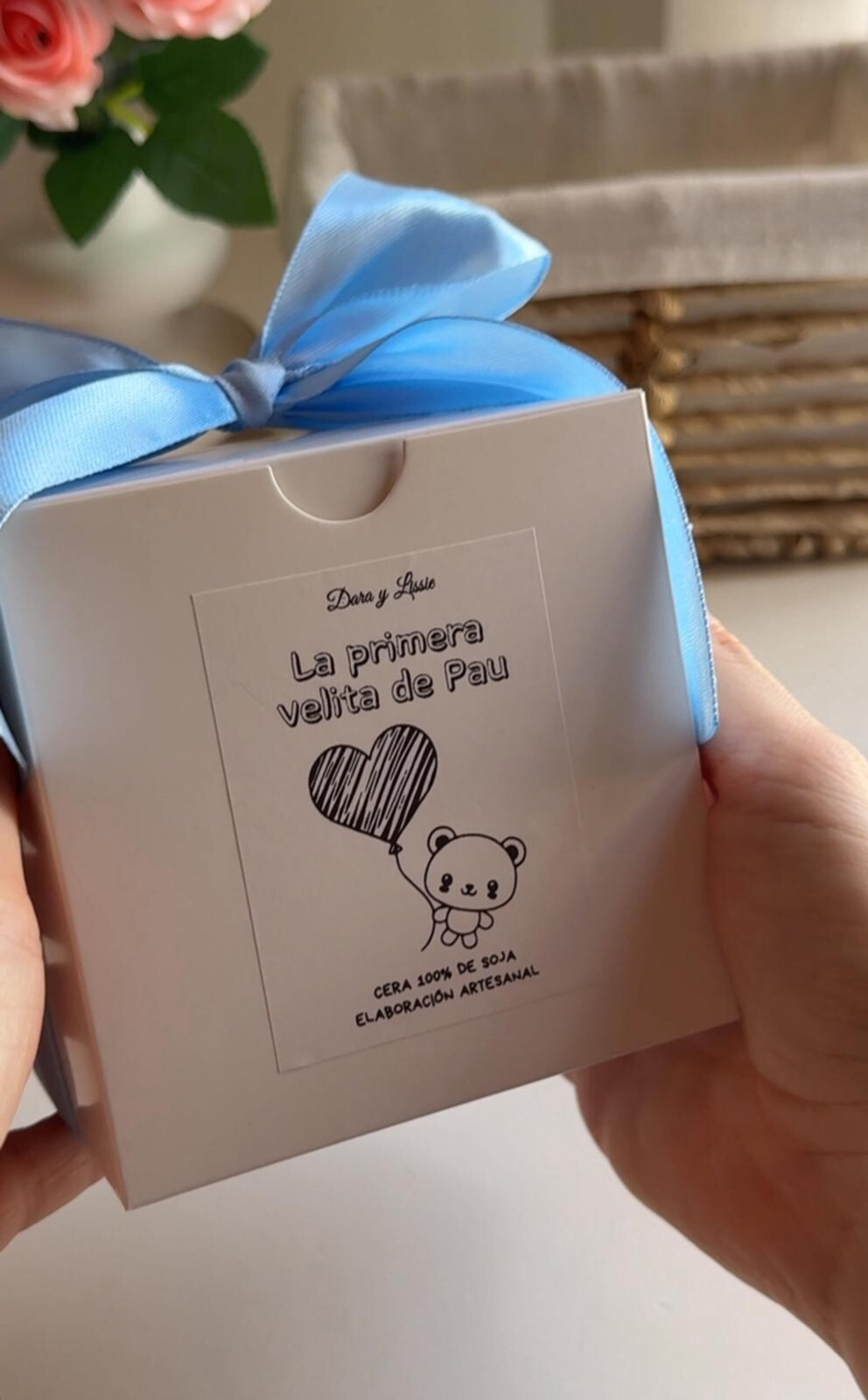 Vela Decorativa Baby Bear – Vela en Forma de Osito con Lacito, Ideal para Regalo - 3