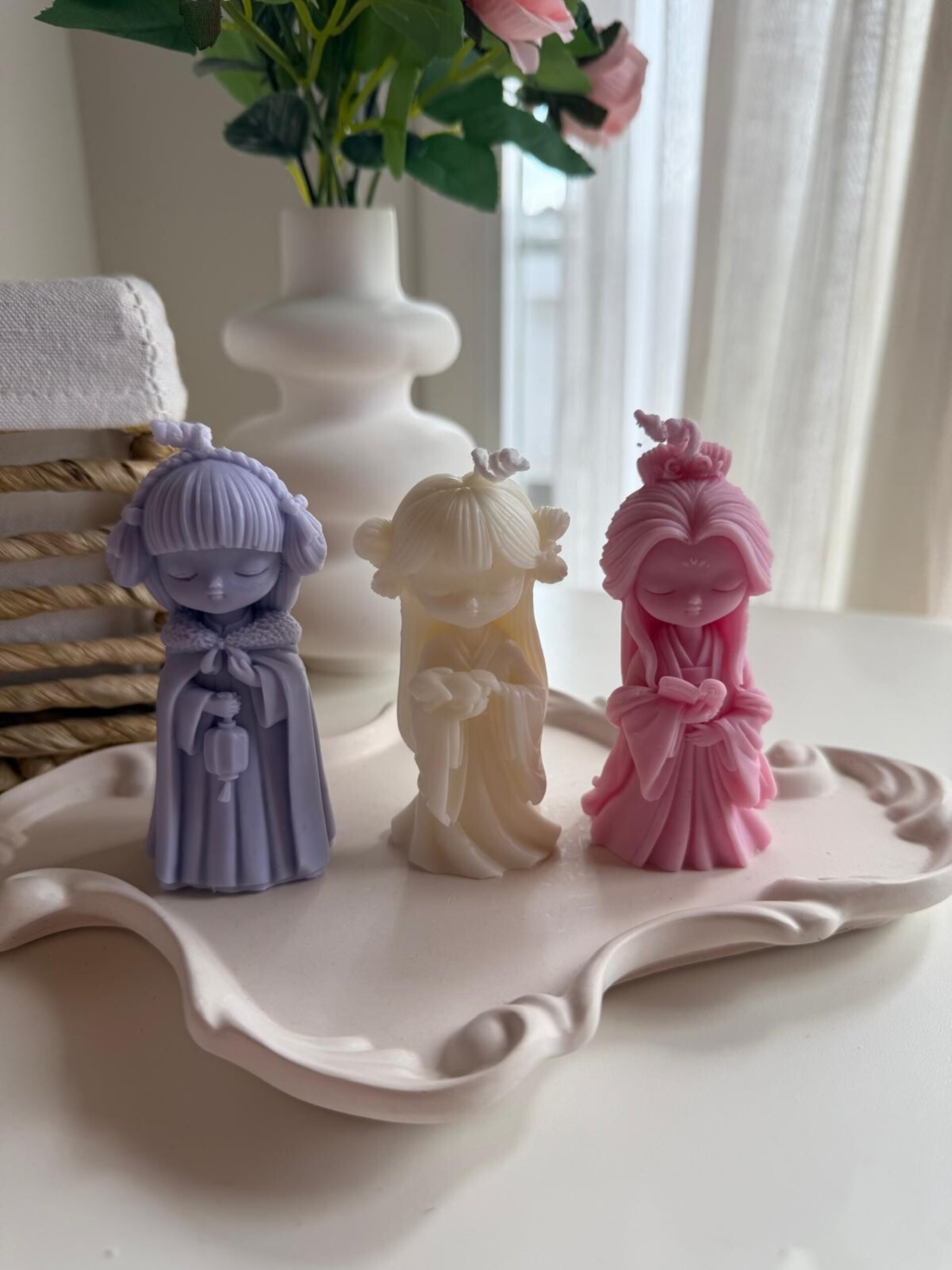 Trío de Velas Mini Geishas – Edición Inspiración Japonesa - 4