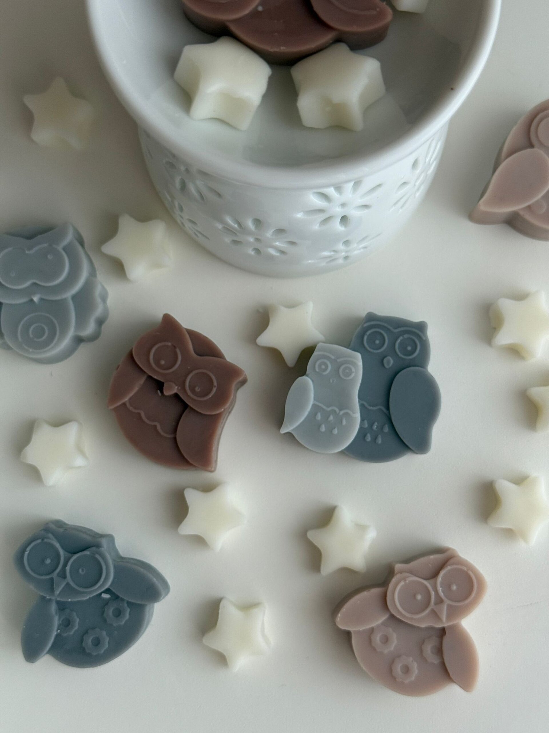 Wax Melts Palo Santo Especiado -  Búhos y estrellas - Misterio Nocturno - 3
