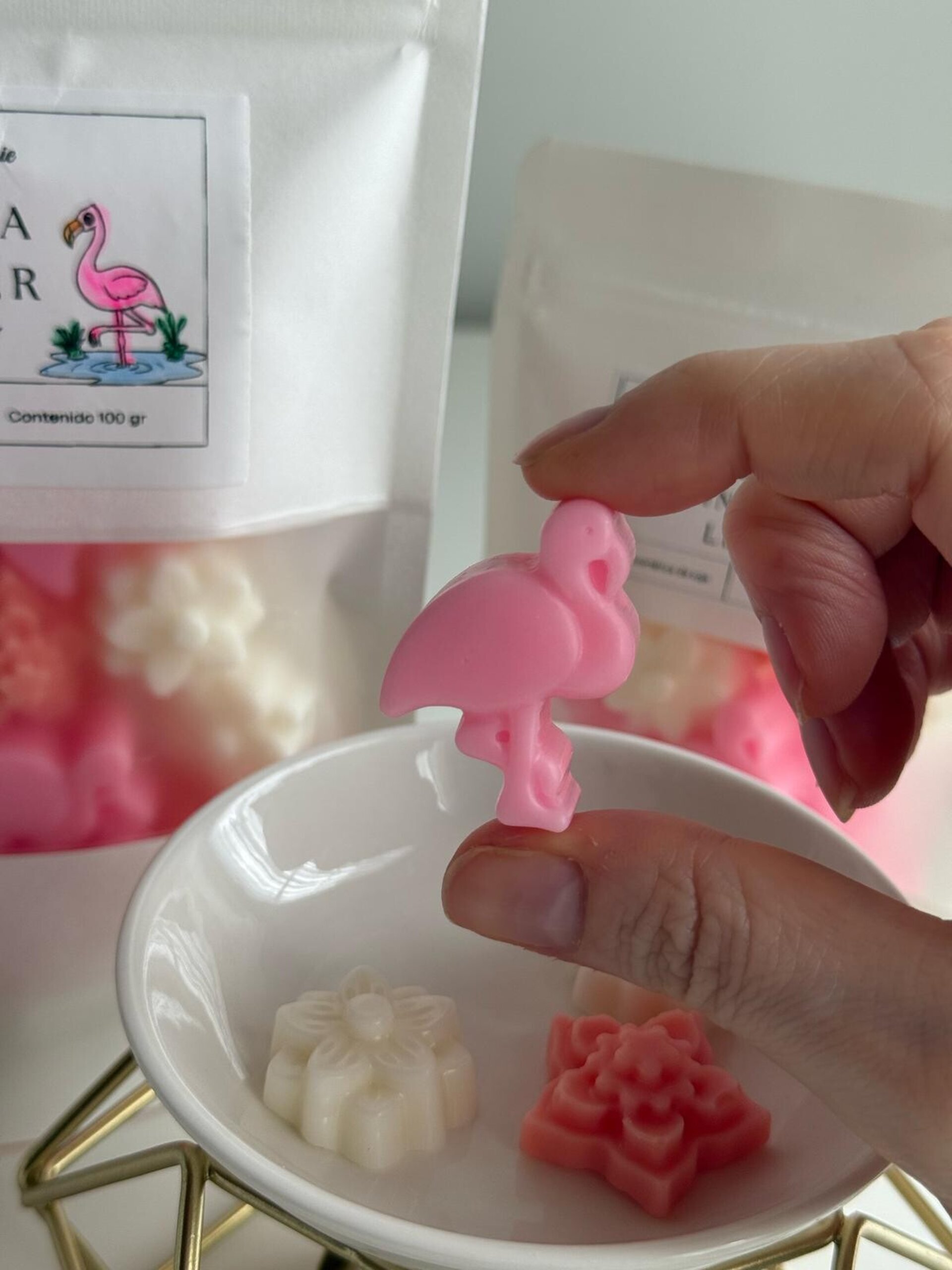 Wax Melts Ginger Lily – Ceras Aromáticas con formas de Flamencos - 8