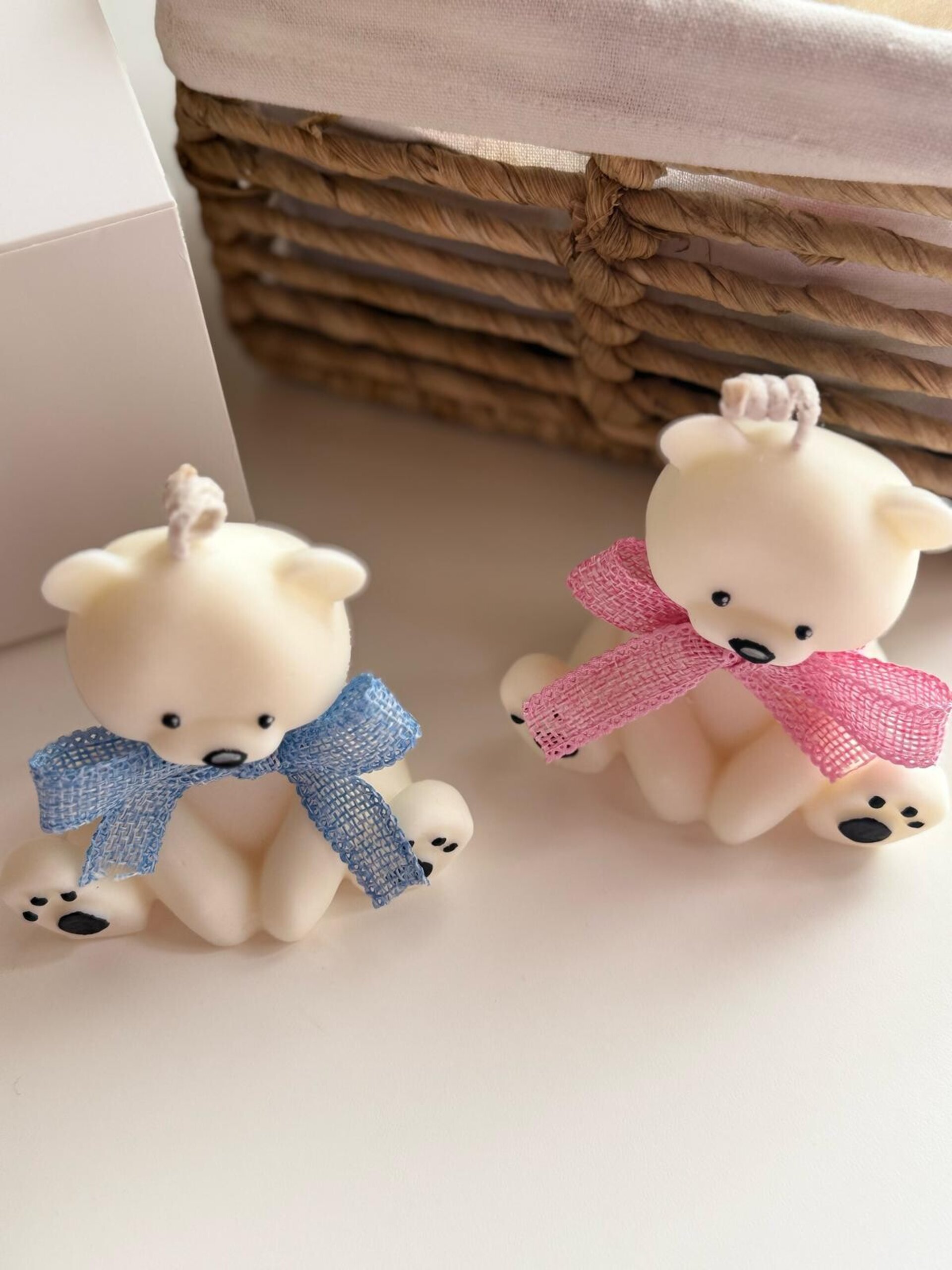 Vela Decorativa Baby Bear – Vela en Forma de Osito con Lacito, Ideal para Regalo - 8