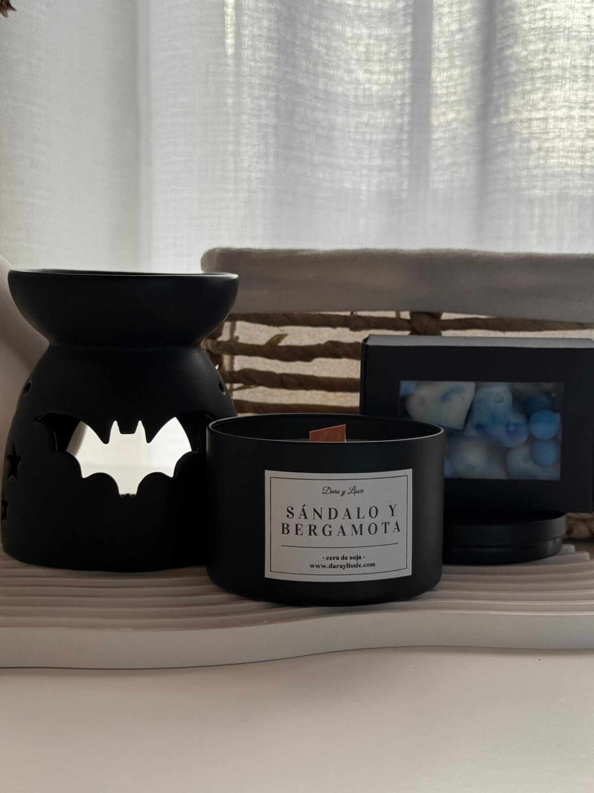 Pack Regalo Día del Padre - Quemador Superhéroe, wax melts y vela mecha madera - 4