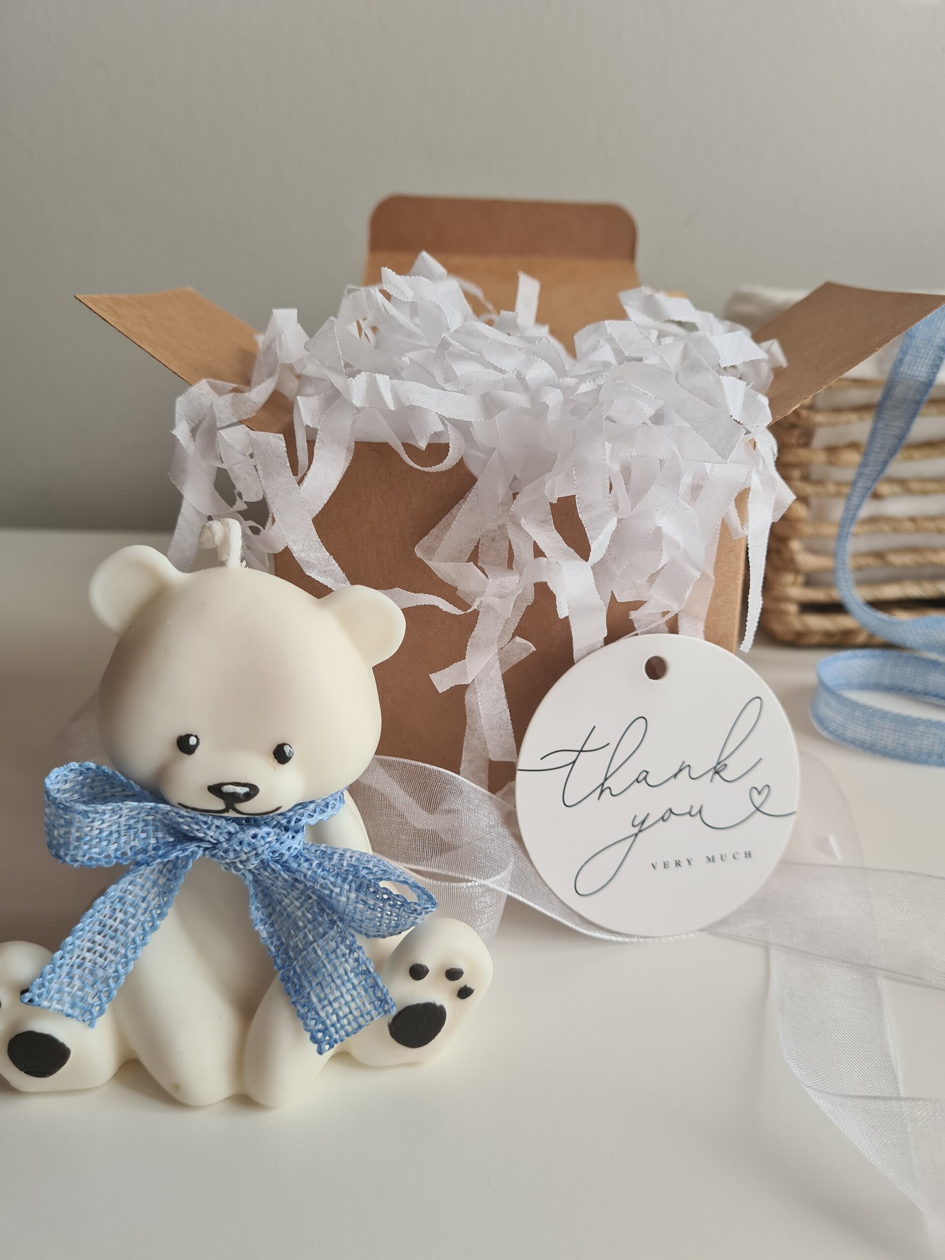 Vela Decorativa Baby Bear – Vela en Forma de Osito con Lacito, Ideal para Regalo - 14