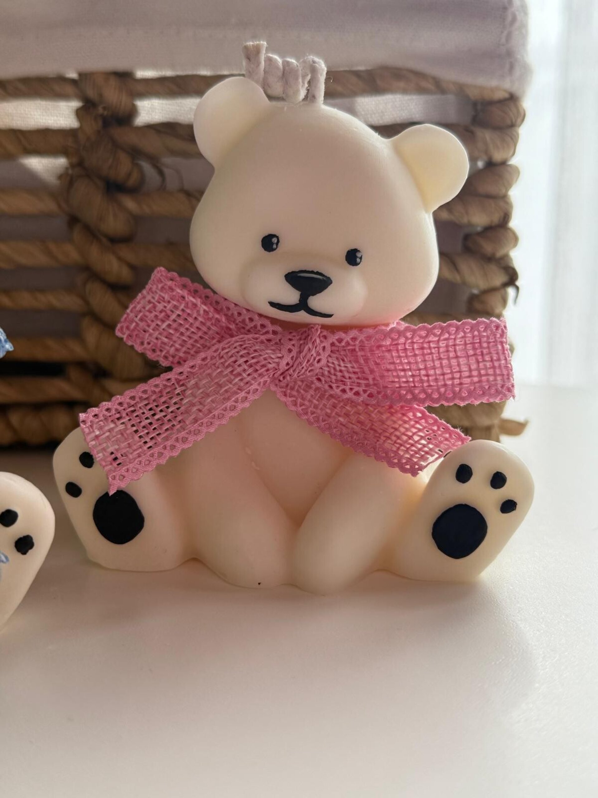 Vela Decorativa Baby Bear – Vela en Forma de Osito con Lacito, Ideal para Regalo - 12