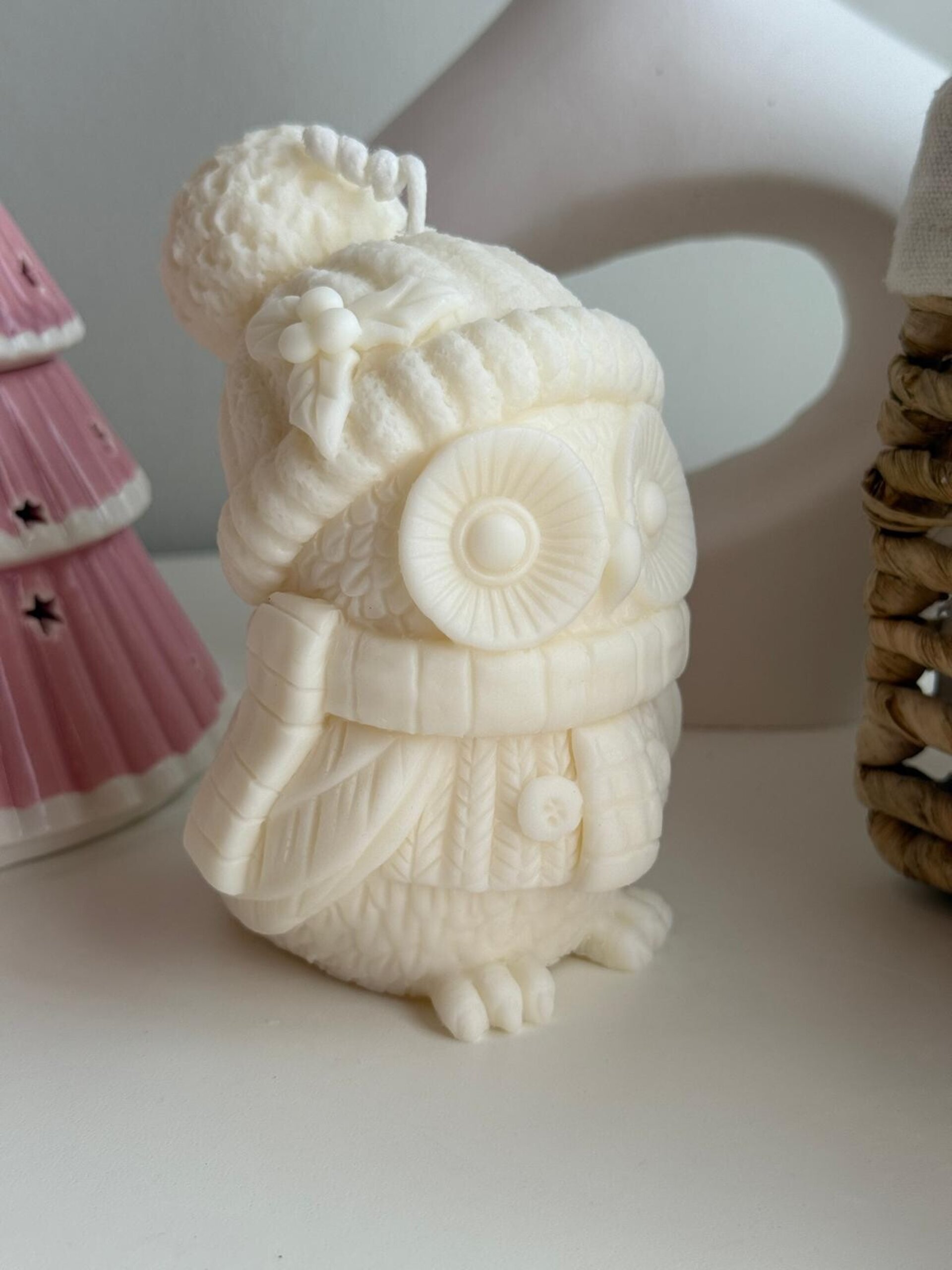 Vela Búho navideño - 2