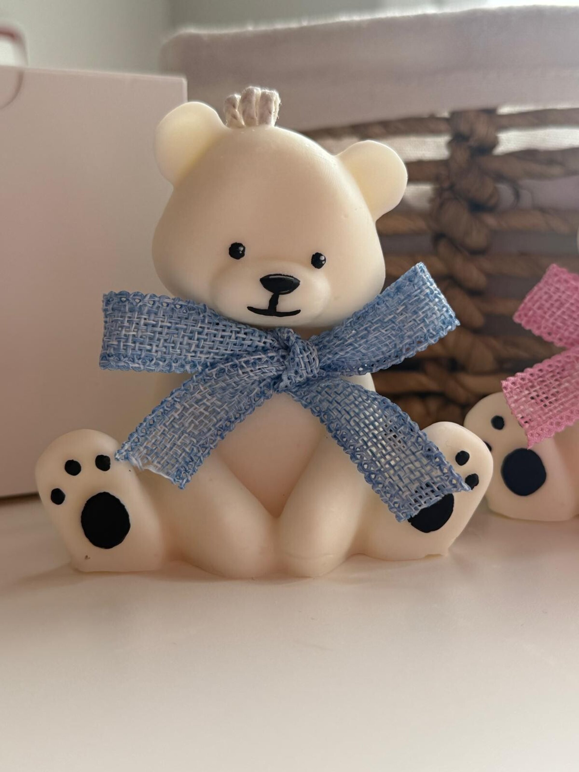 Vela Decorativa Baby Bear – Vela en Forma de Osito con Lacito, Ideal para Regalo - 10