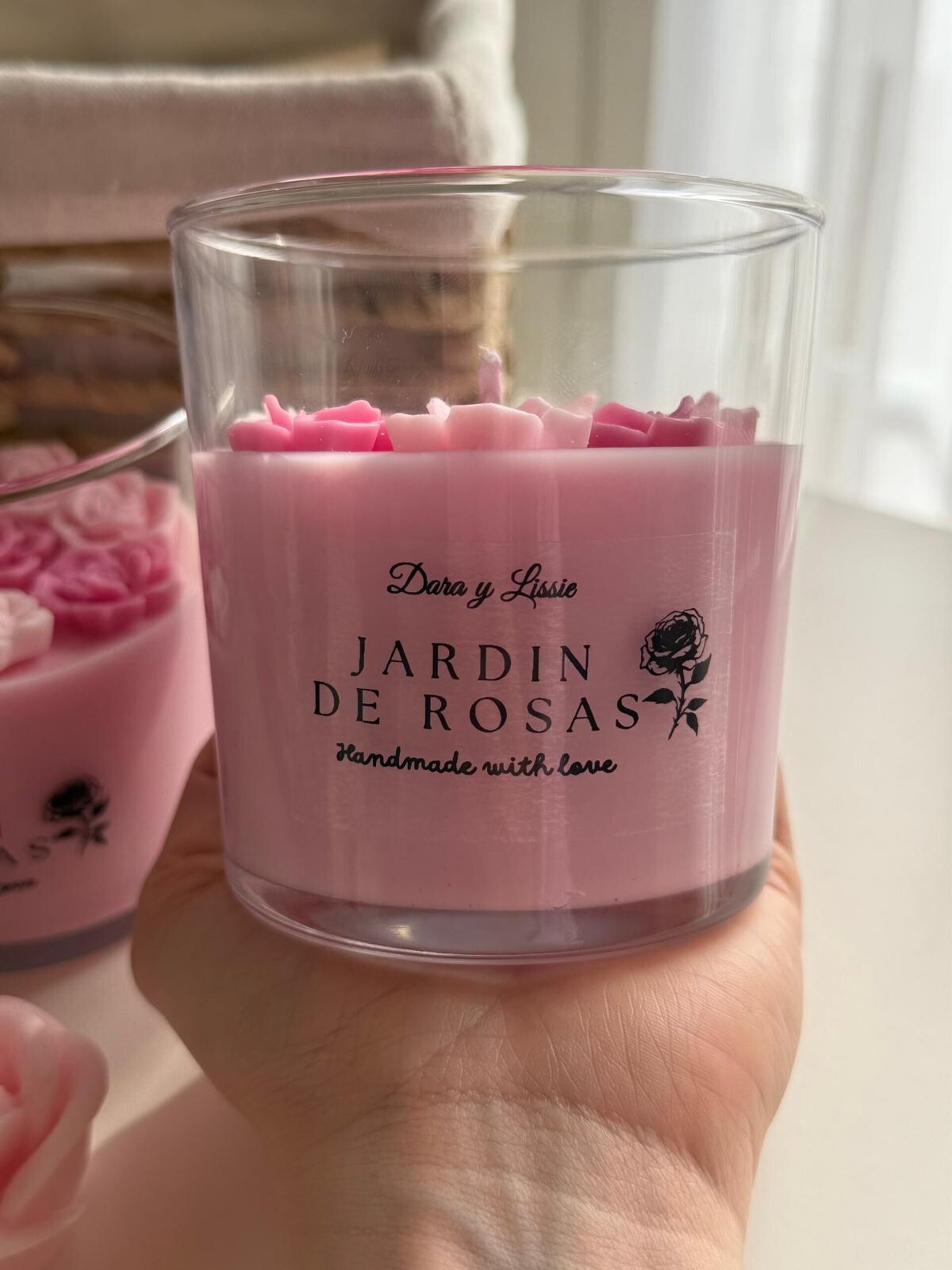 Vela Aromática Jardín de Rosas - Belleza y Fragancia Natural - 3
