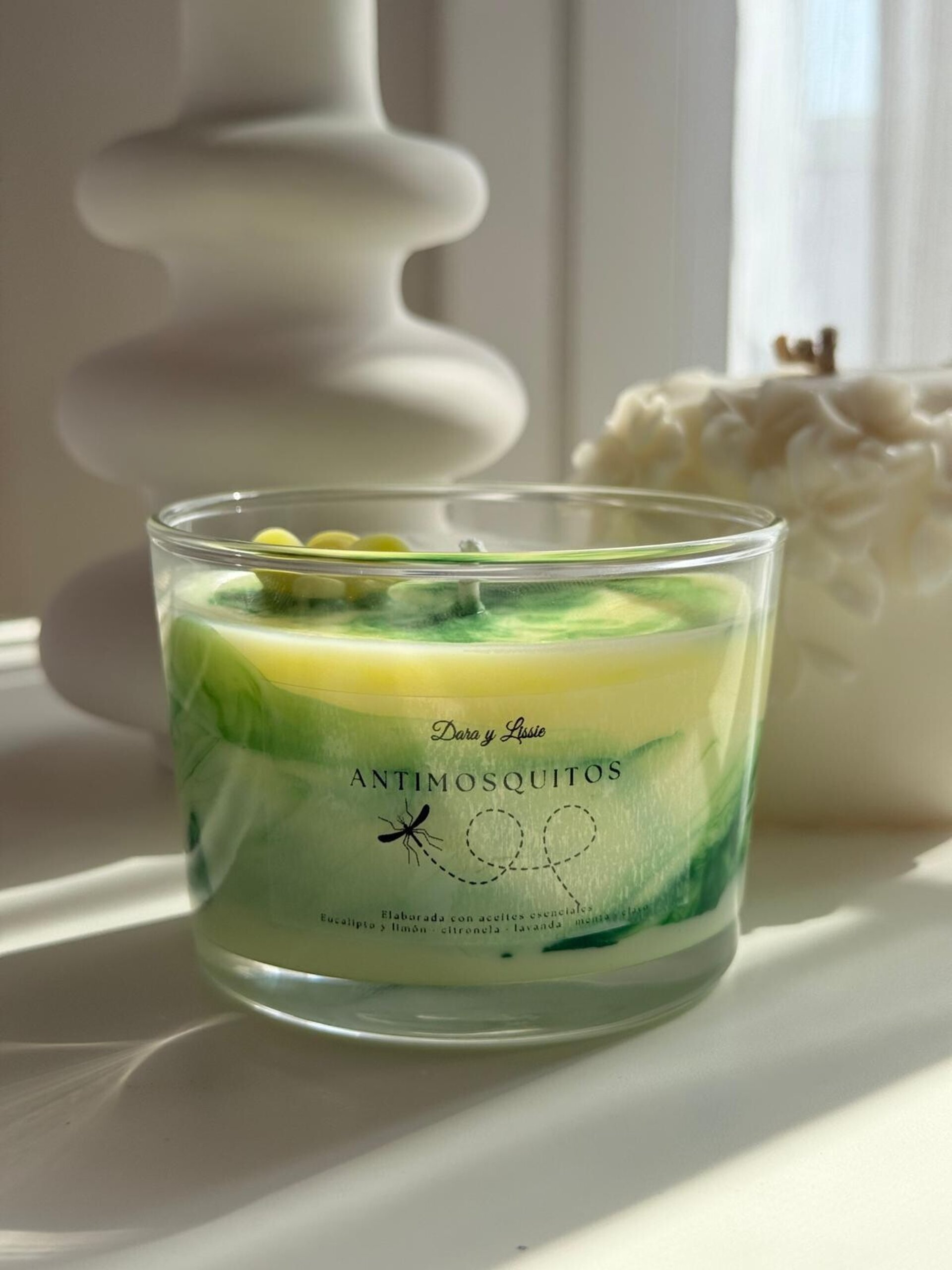 Vela Antimosquitos Natural – Eucalipto Limón, Citronela y Lavanda | Sin Químicos - 4