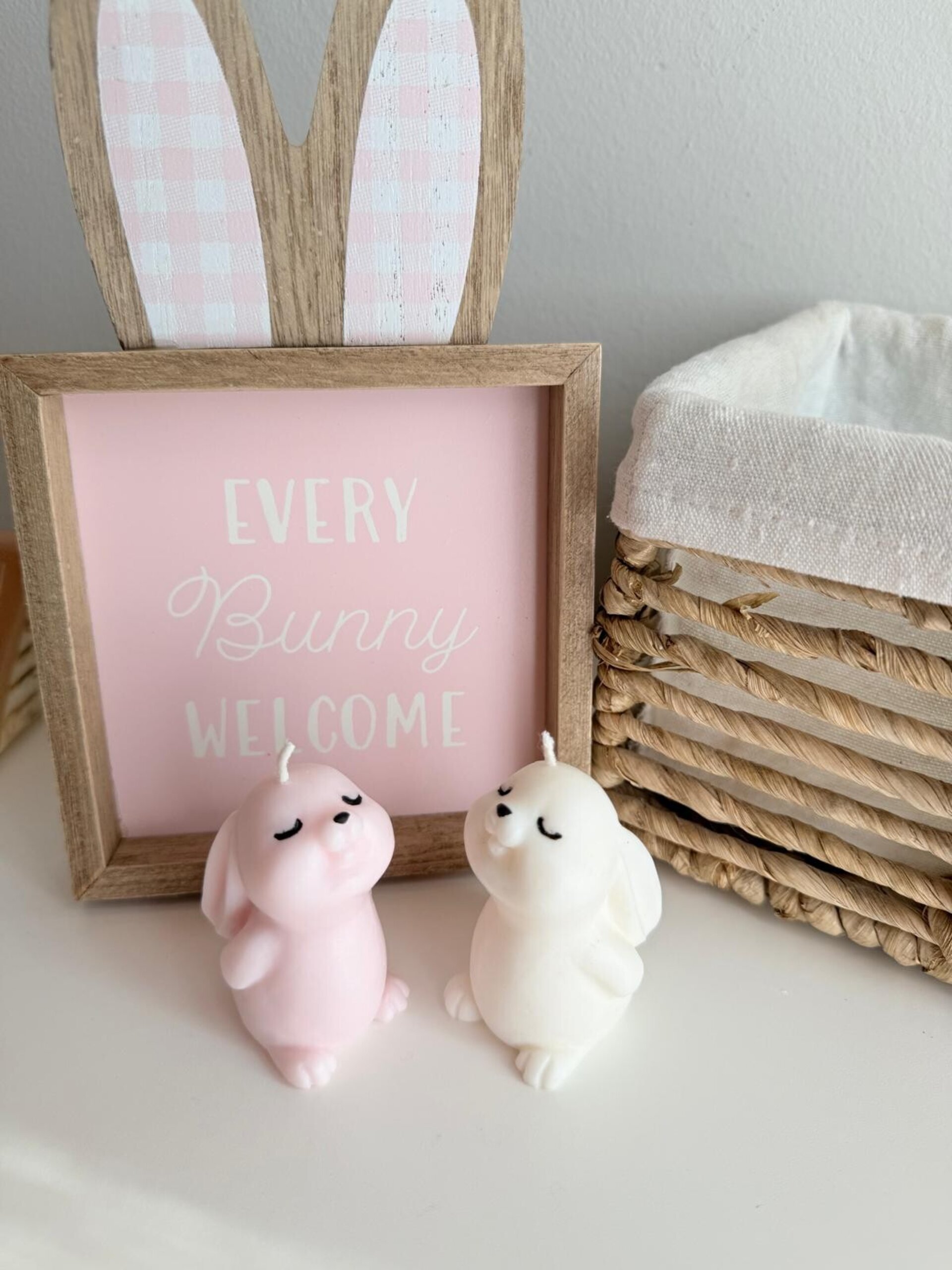 Velas de Pascua Conejito de cera de soja | Velas decorativas artesanales - 1