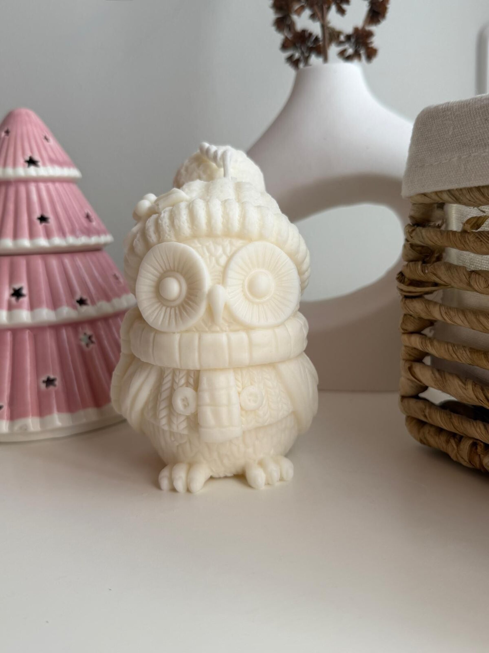 Vela Búho navideño - 3