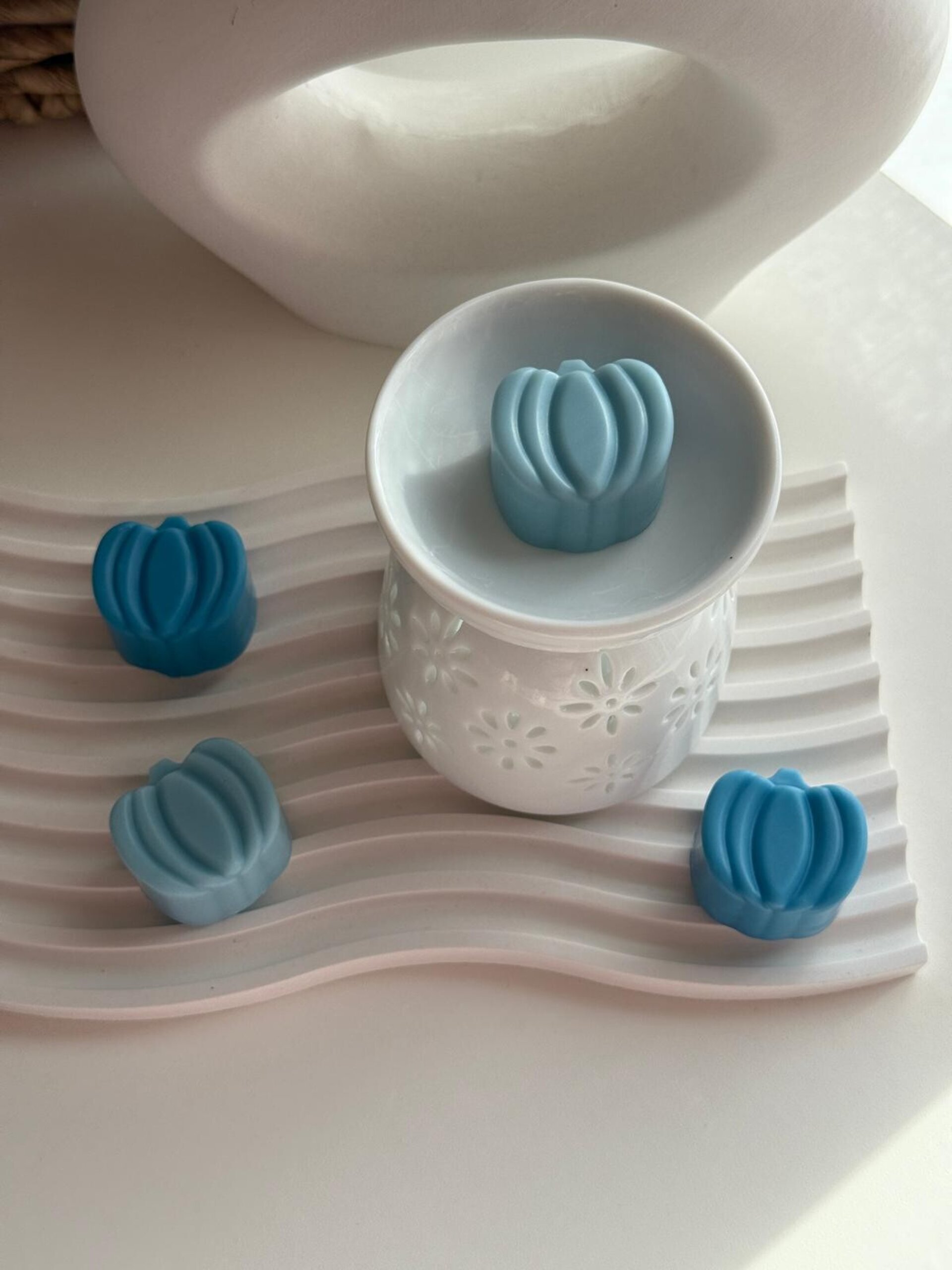 Wax Melts Dulce de Castaña – Calabazas Azules con brillo interior - 4