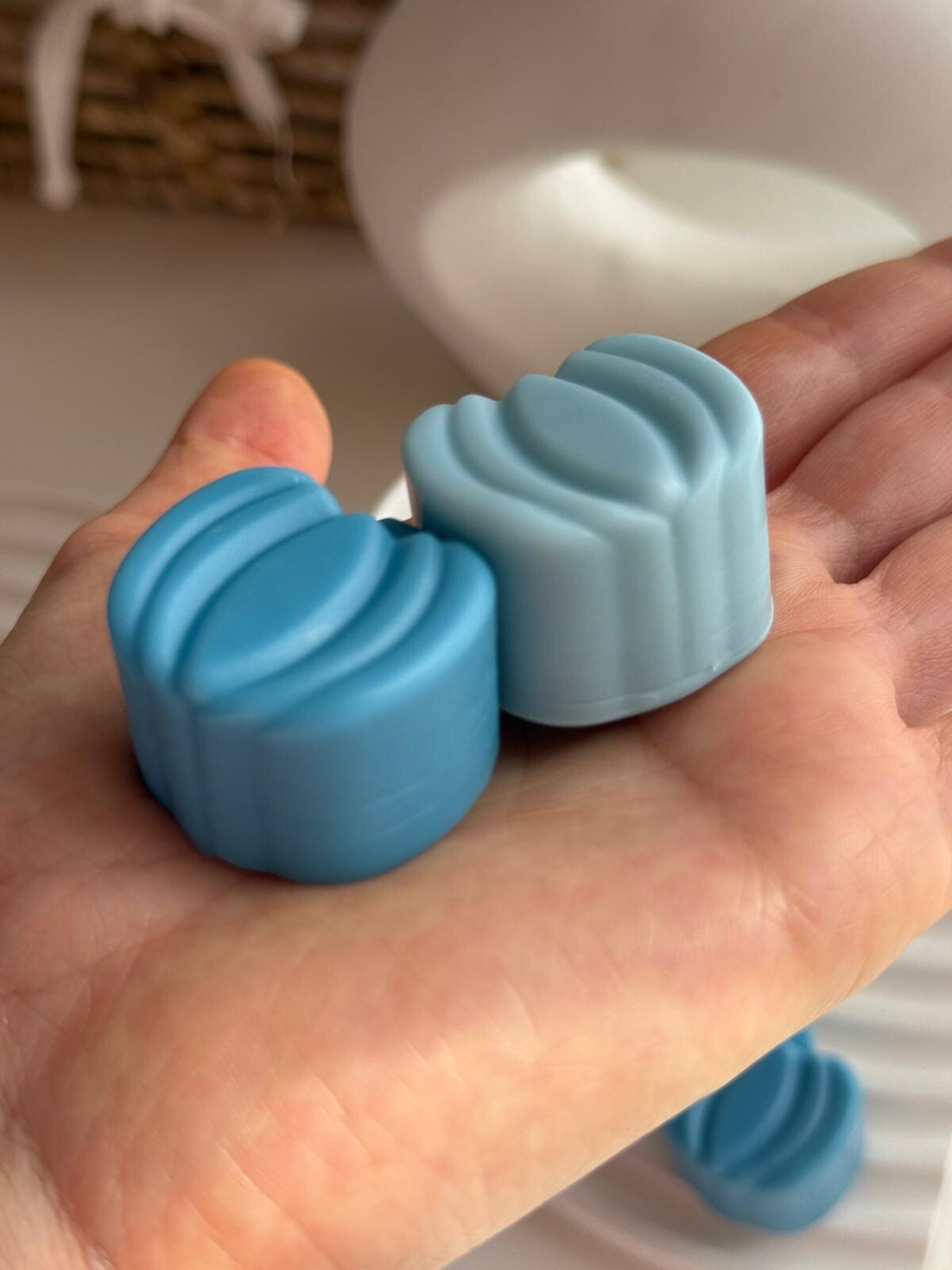 Wax Melts Dulce de Castaña – Calabazas Azules con brillo interior - 3