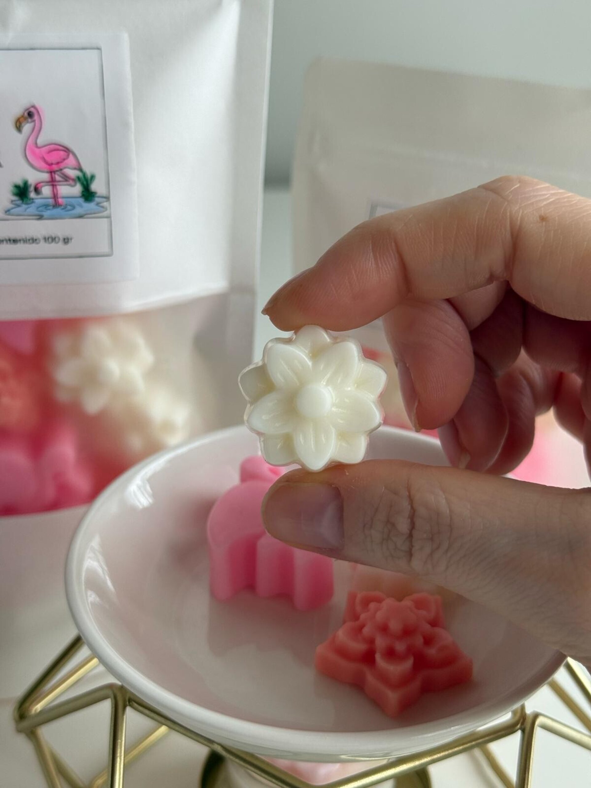 Wax Melts Ginger Lily – Ceras Aromáticas con formas de Flamencos - 9