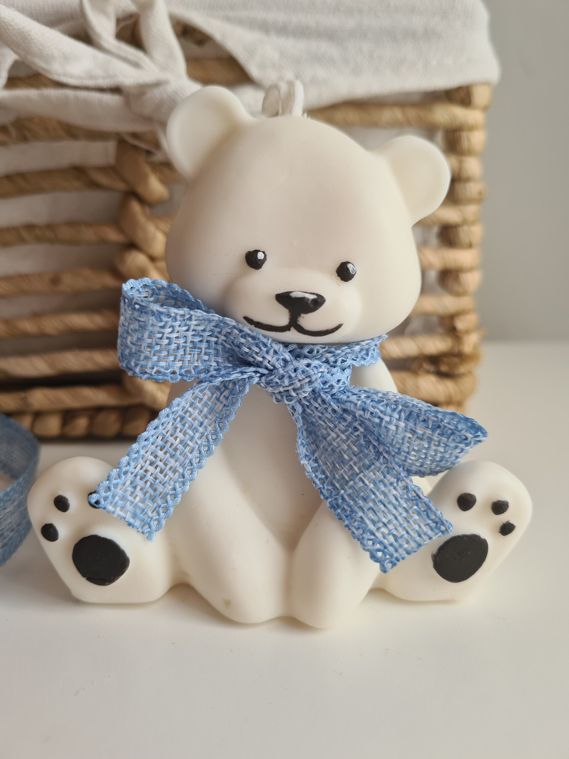 Vela Decorativa Baby Bear – Vela en Forma de Osito con Lacito, Ideal para Regalo - 13