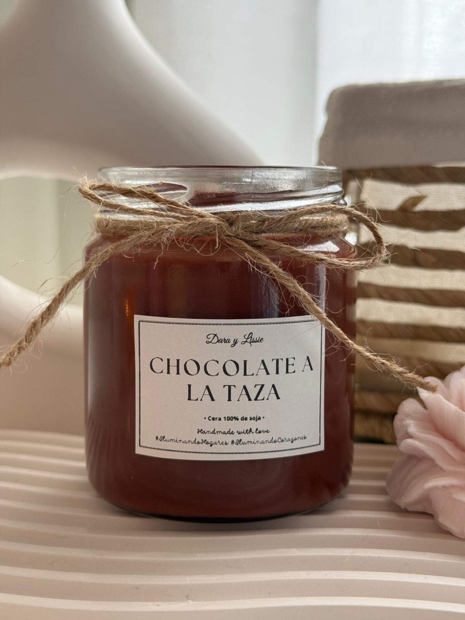 Vela aromática Chocolate a la taza - Mecha de madera (crepita) - 1