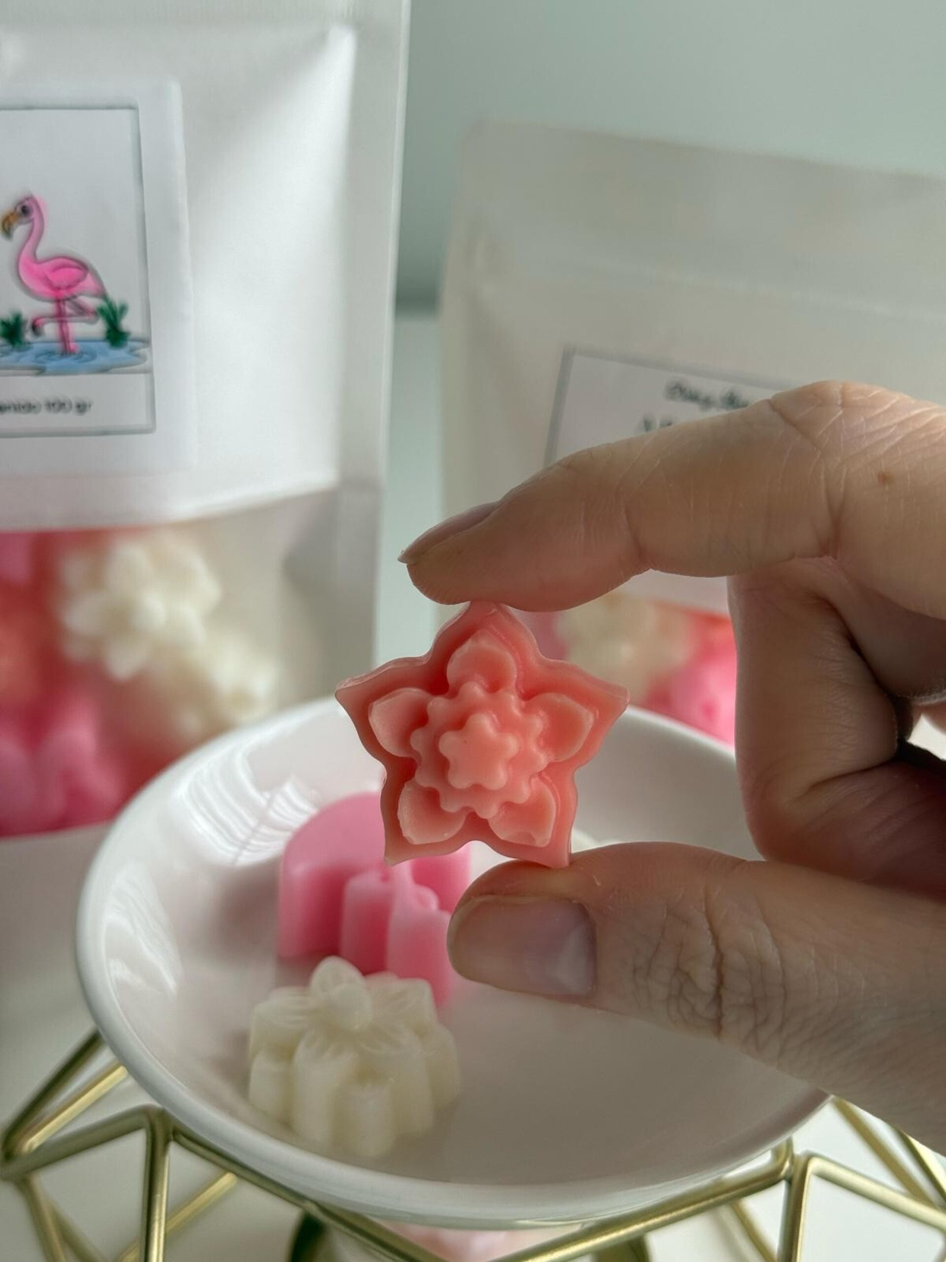 Wax Melts Ginger Lily – Ceras Aromáticas con formas de Flamencos - 7