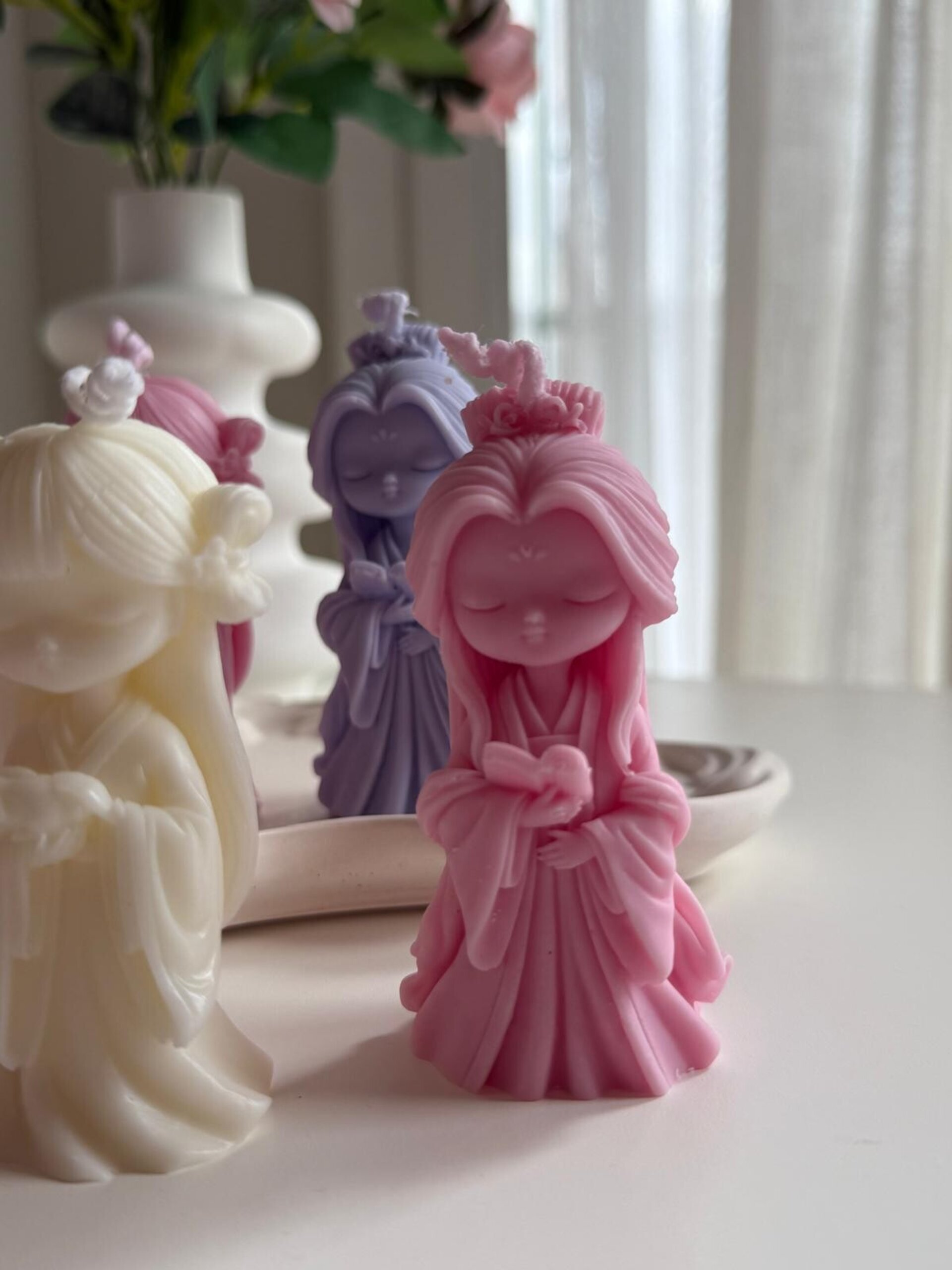 Trío de Velas Mini Geishas – Edición Inspiración Japonesa - 3